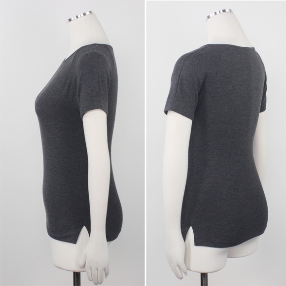 MaxMara Grey Fitted Short Sleeve Knits Shirt Top M - Picture 5 of 8